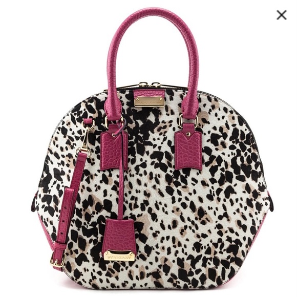 NIB Burberry Leopard Animal Calf Leather Cidnay Pink Fuschia Heels Sandals 39 - Picture 8 of 9